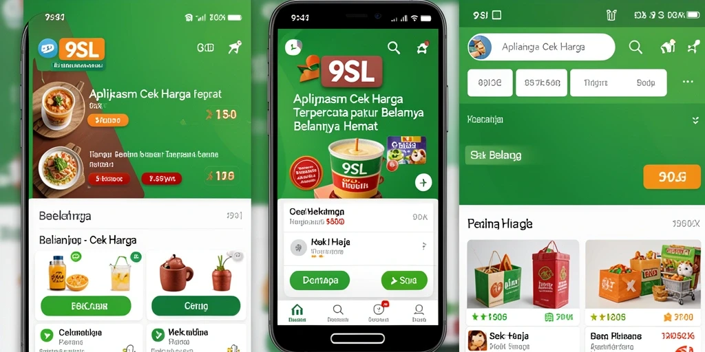 Antarmuka pengguna 9SL untuk fungsi Cek Harga yang intuitif.