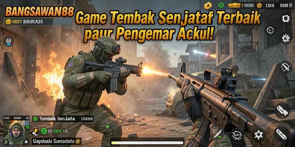 Antarmuka permainan BANGSAWAN88 menampilkan aksi tembak-menembak yang seru dan mendebarkan.