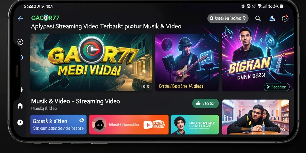 Antarmuka GACOR77 dengan berbagai pilihan Streaming Video berkualitas.