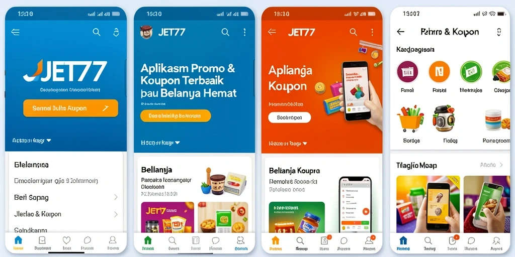 Tampilan antarmuka JET77 yang menarik dan informatif.