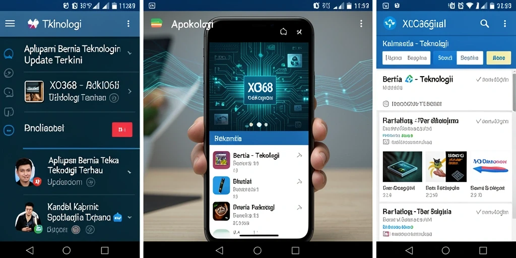 Antarmuka pengguna aplikasi XO368 yang modern dan menarik.