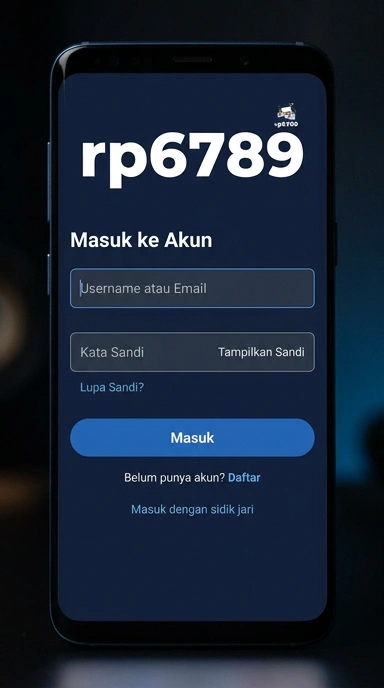 Tampilan halaman login rp6789